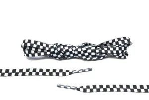 White Chequered Flat Lace