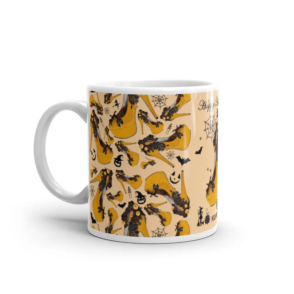 White glossy mug 'Happy Halloween'