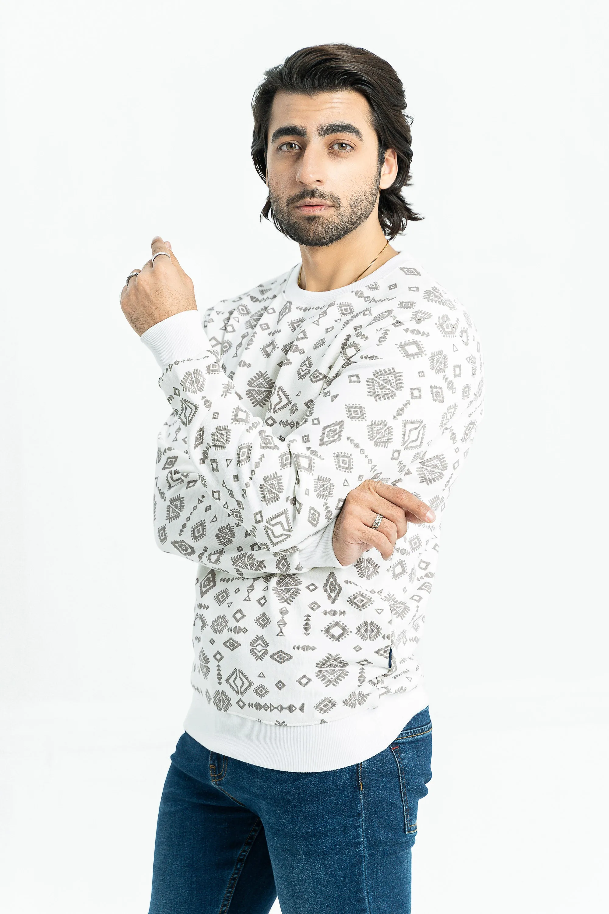 White Terry Sweatshirt