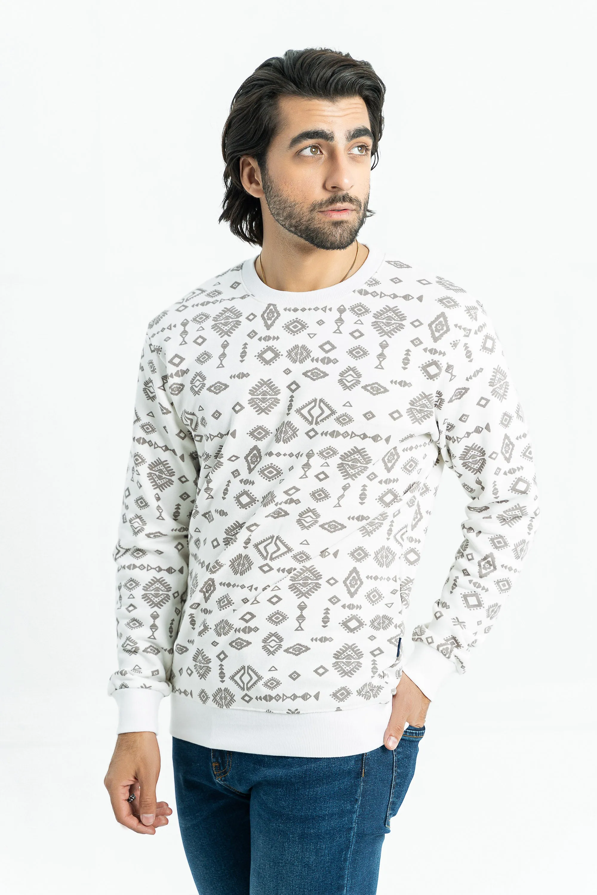 White Terry Sweatshirt