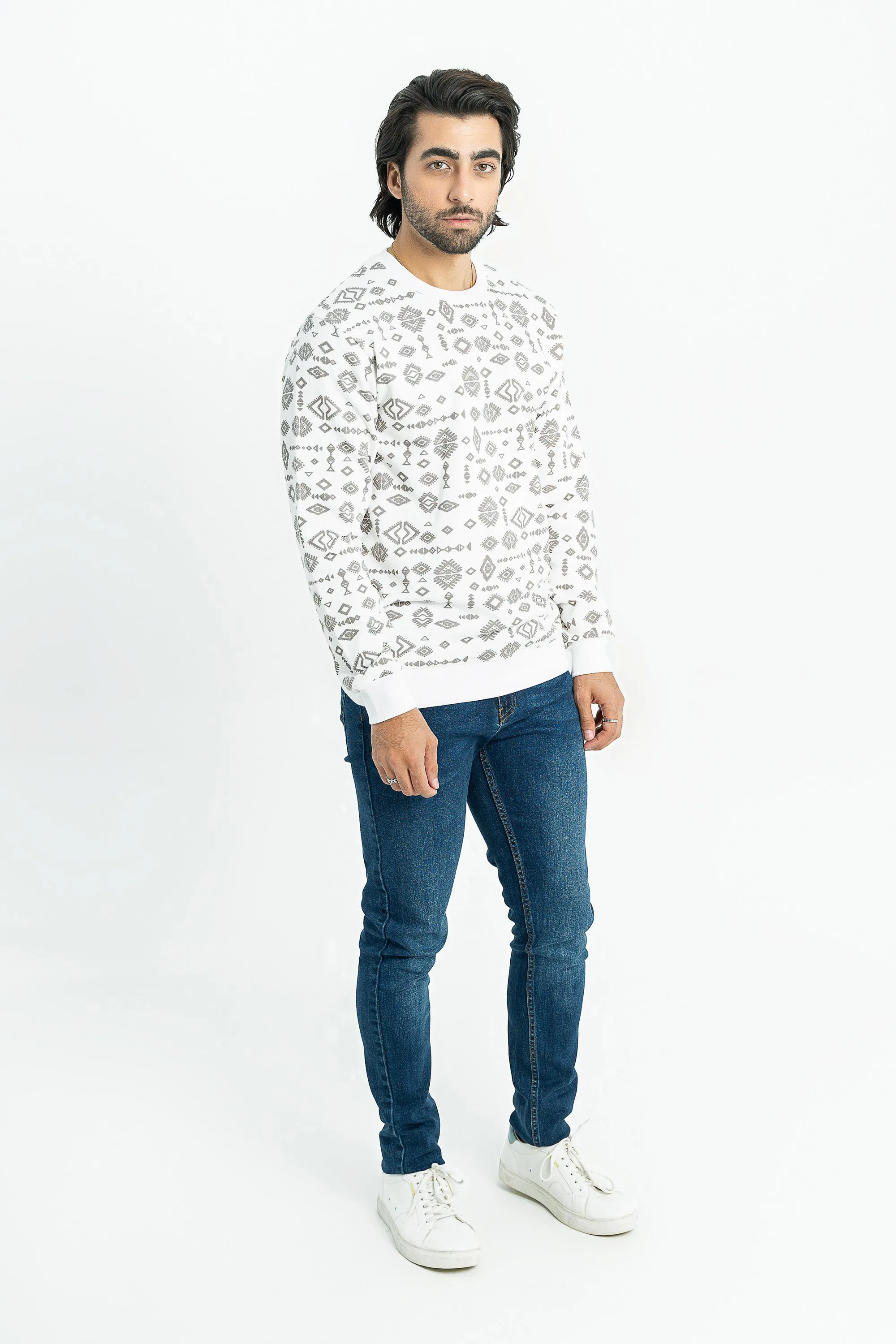 White Terry Sweatshirt