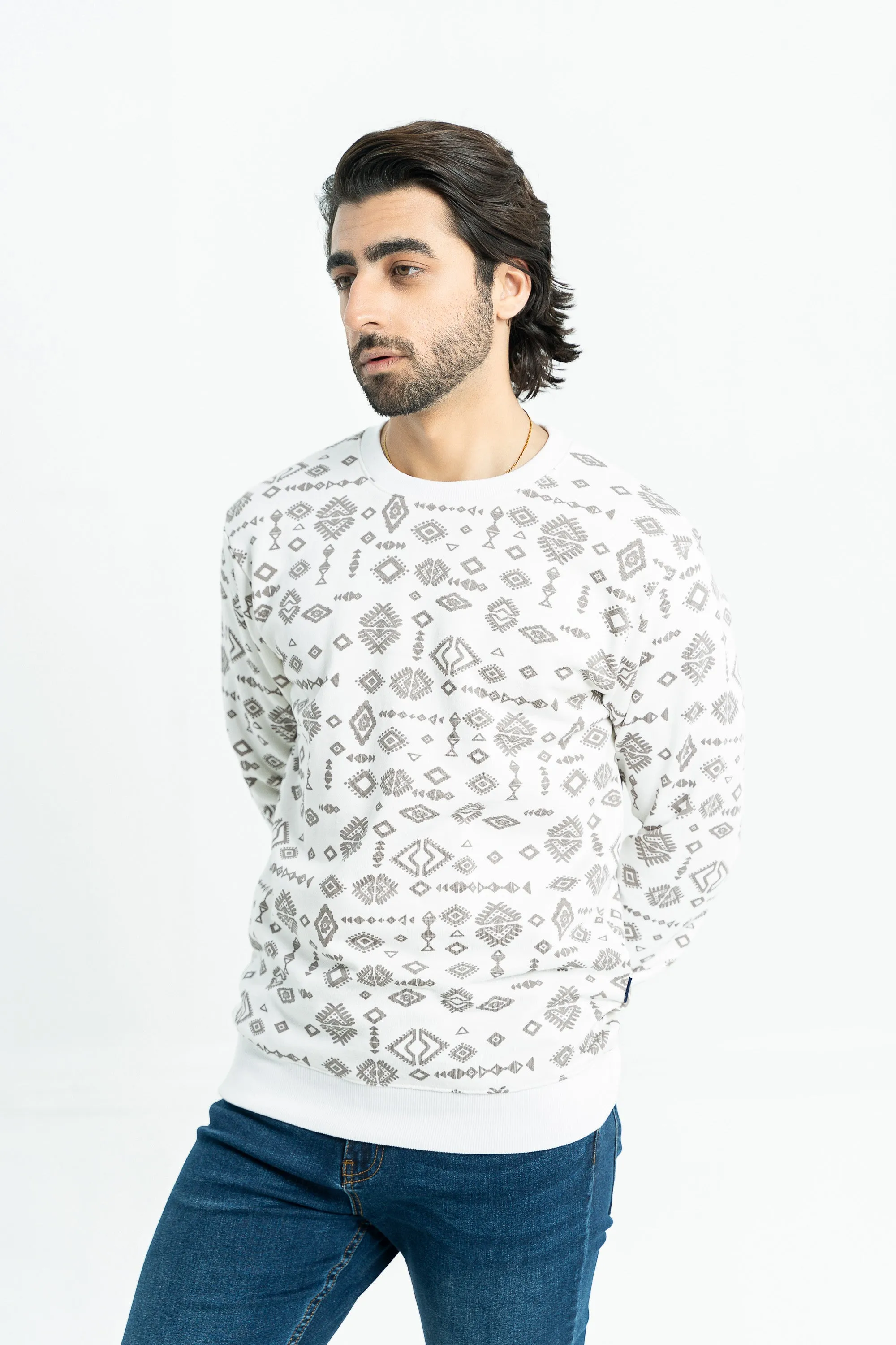 White Terry Sweatshirt