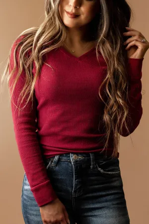 Why Don't We Long Sleeve Top (Crimson)