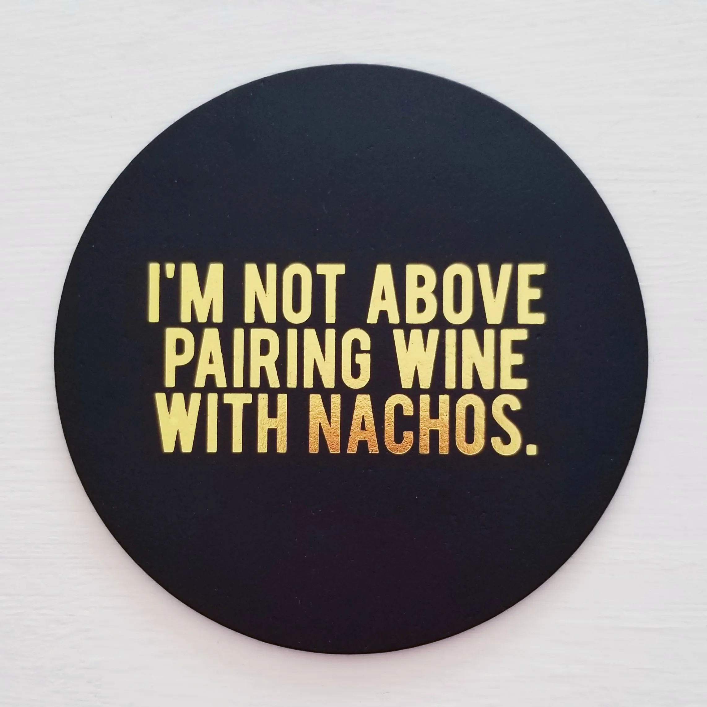 Wine & Nachos Leather Coaster