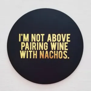 Wine & Nachos Leather Coaster