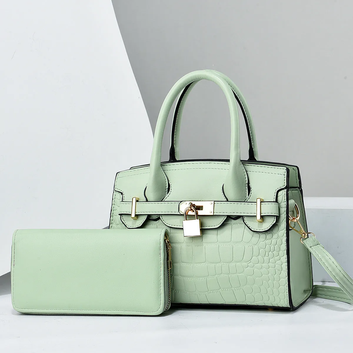 Women's Atmospheric Stone Pattern Large Capacity Handbags