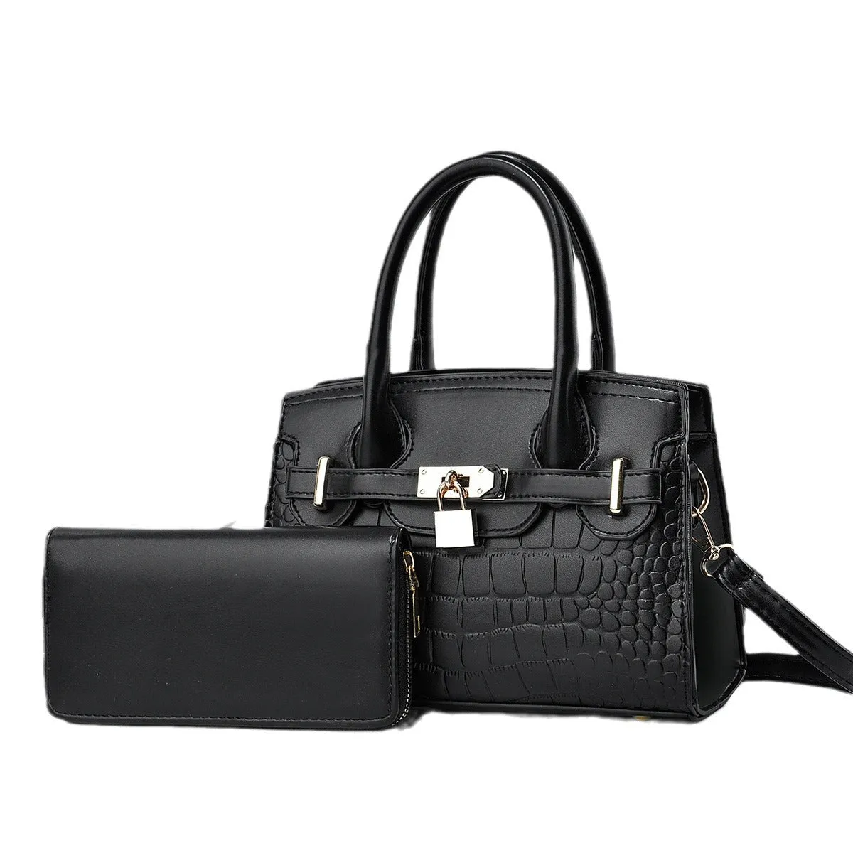 Women's Atmospheric Stone Pattern Large Capacity Handbags