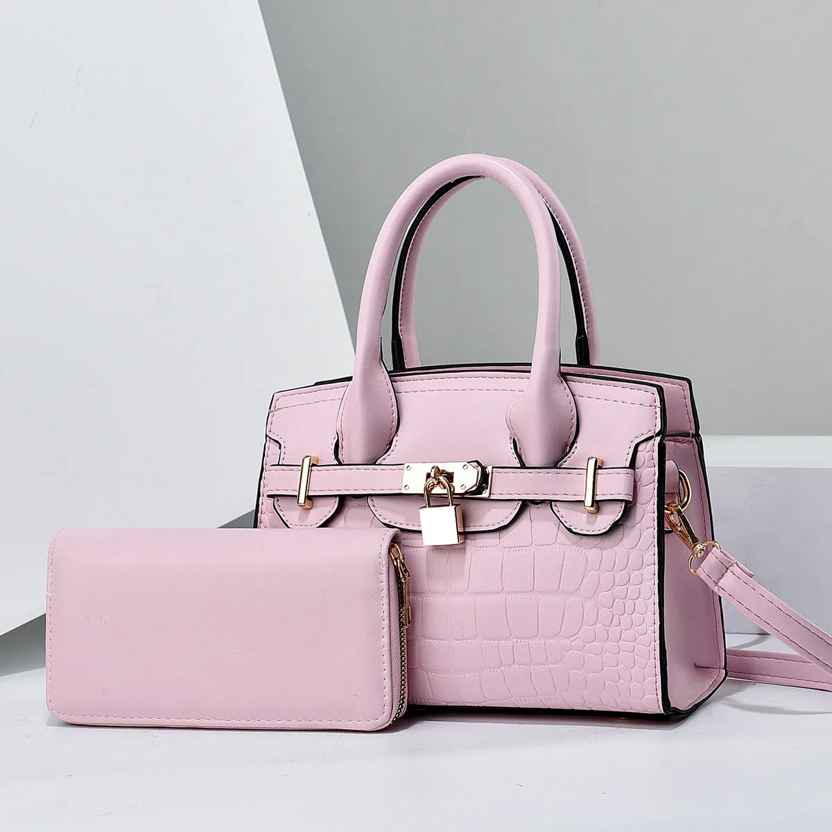 Women's Atmospheric Stone Pattern Large Capacity Handbags