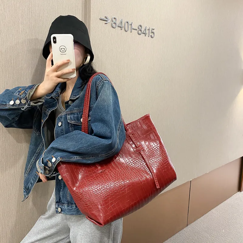 Women's Simple Large Capacity Fashionable Portable Handbags