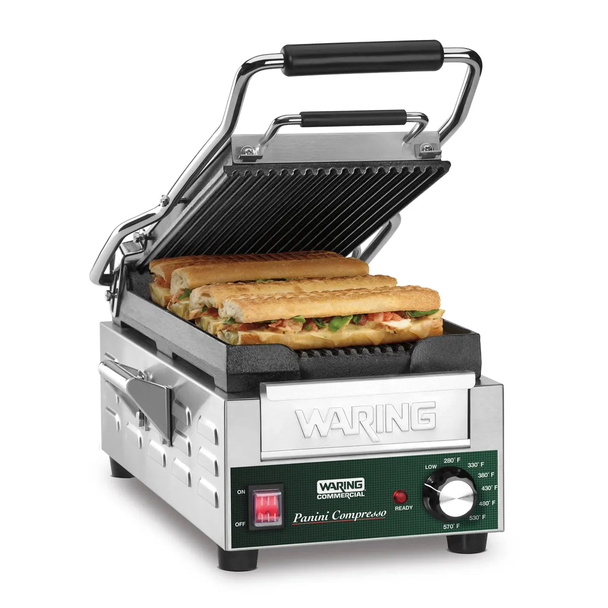 WPG200 Panini Compresso - Slimline Panini Grill by Waring Commercial