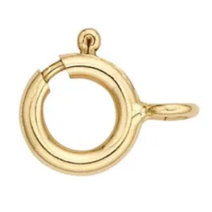 Yellow Gold Filled Lock Findings for Jewelry Crafts Spring Ring 7.0mm Jewelry Clasps