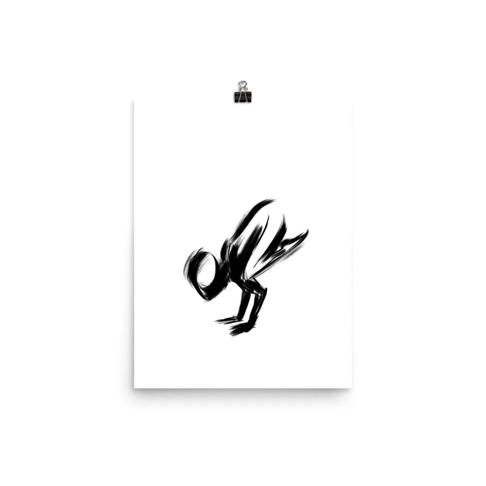 Yoga Crow Pose - Poster