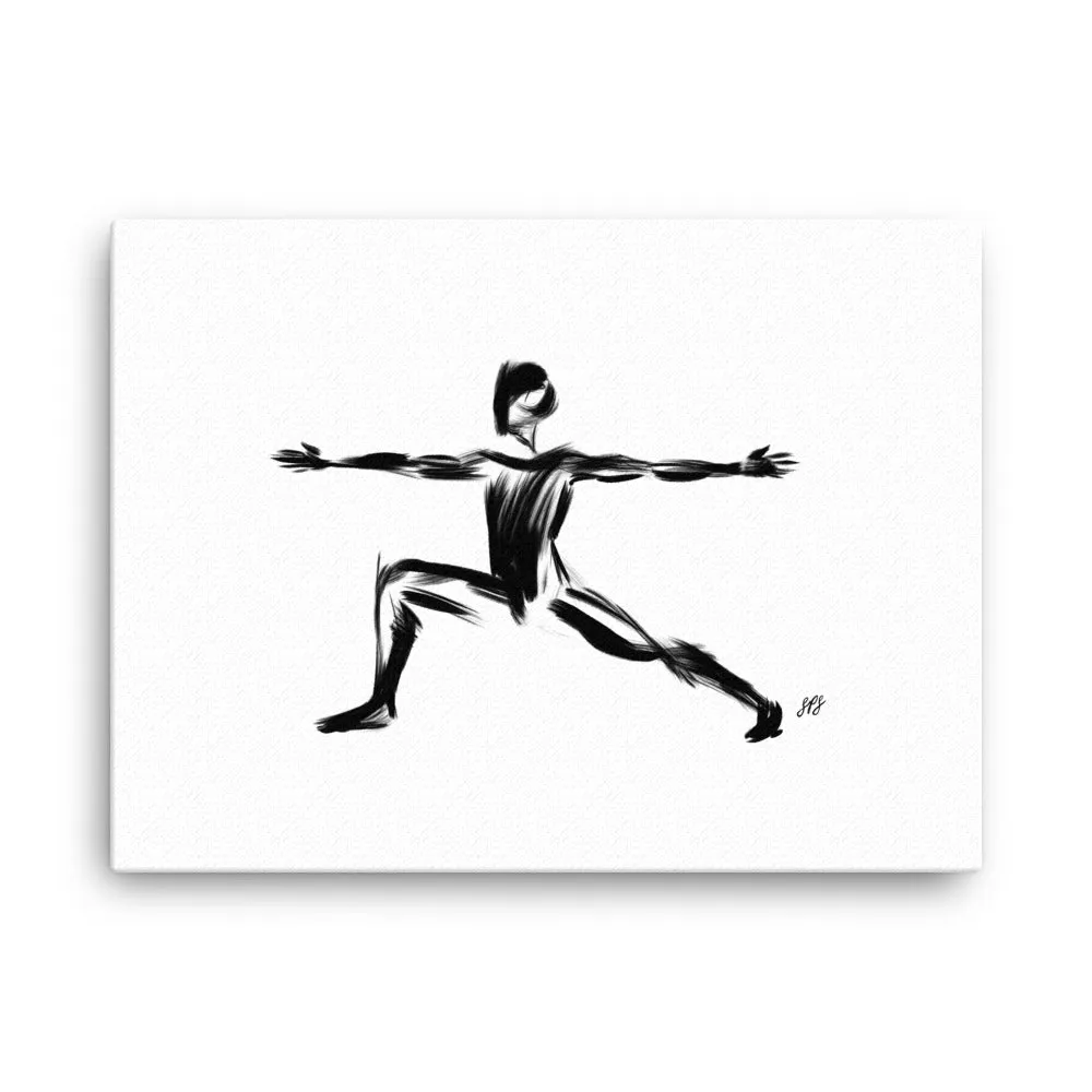 Yoga Warrior 2 Pose - Canvas