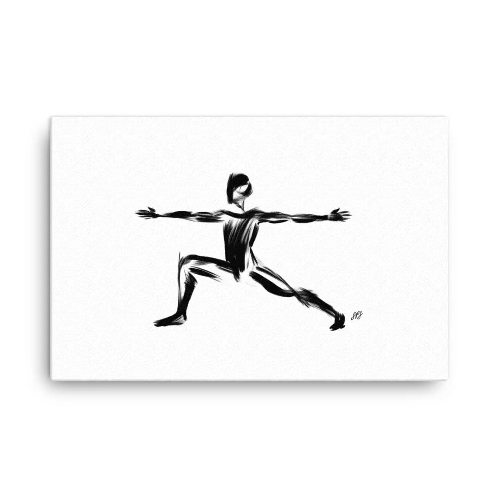 Yoga Warrior 2 Pose - Canvas