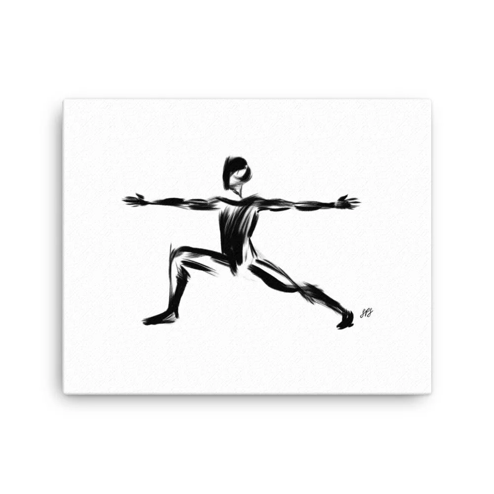 Yoga Warrior 2 Pose - Canvas