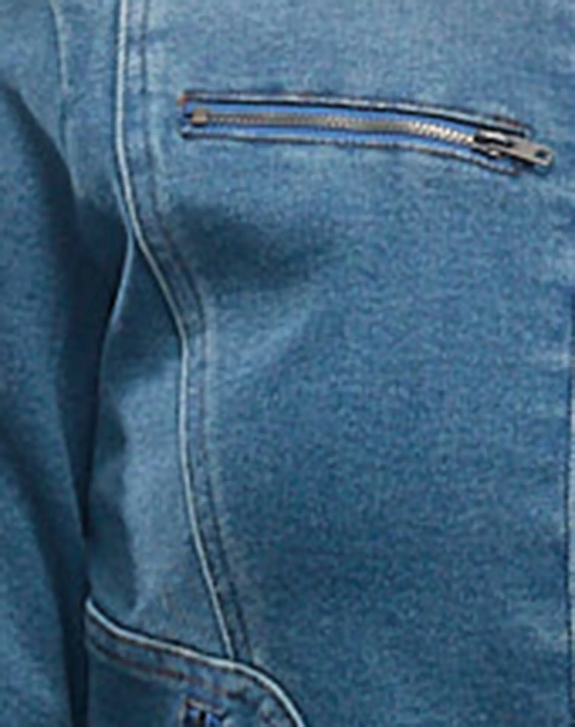 ZAYN DENIM BIKER JACKET VINTAGE BLUE 1