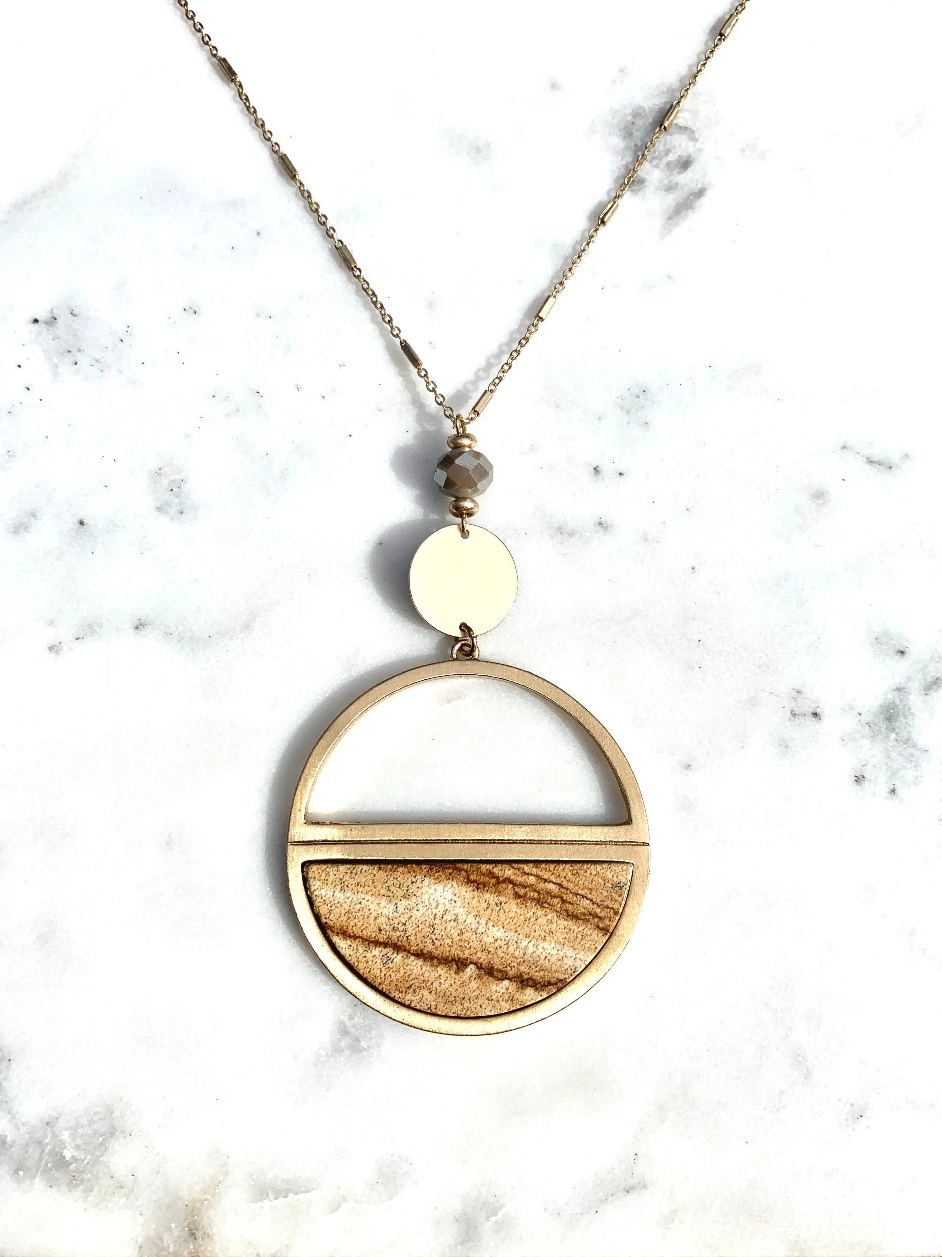 Zora Stone Necklace Natural Stone