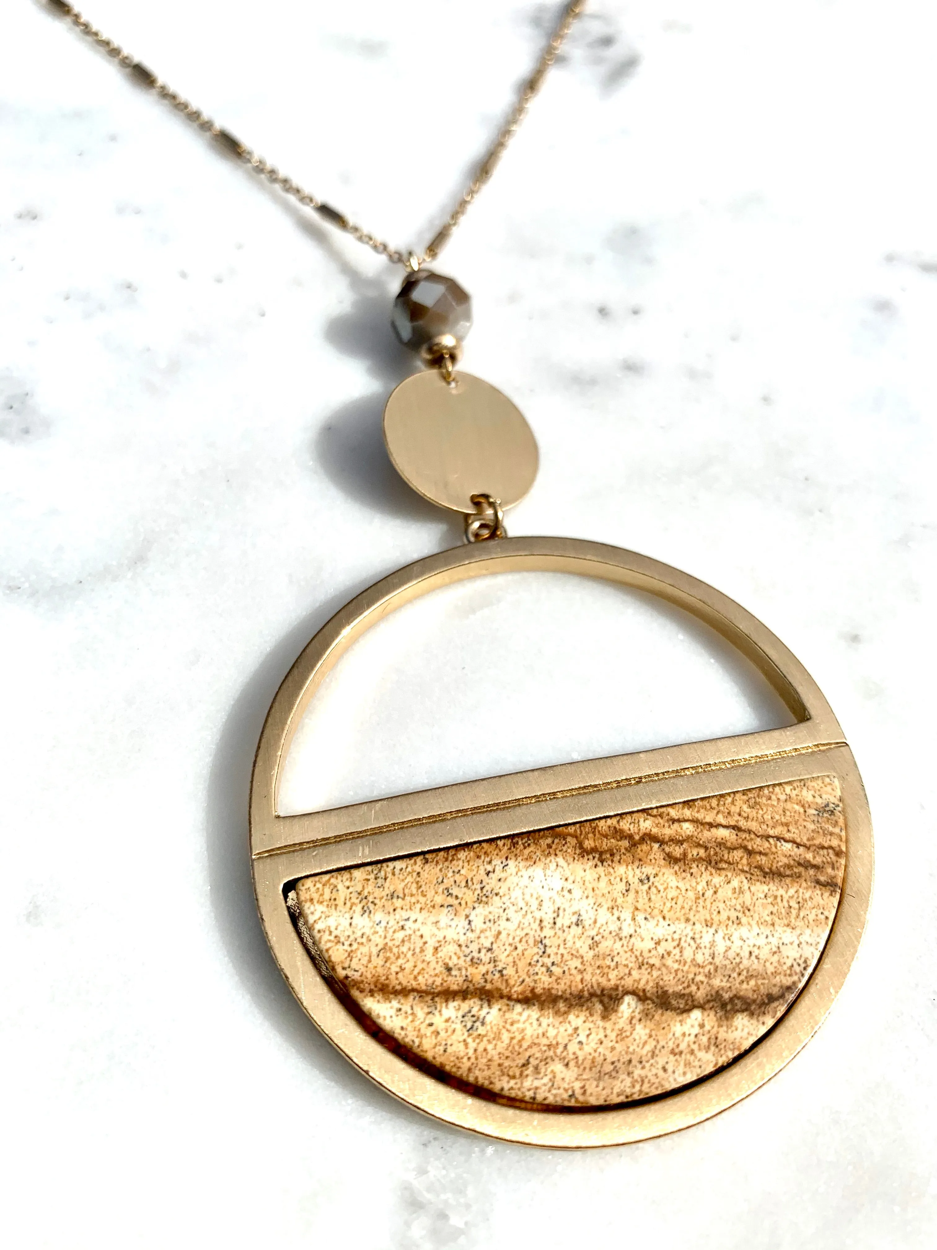 Zora Stone Necklace Natural Stone