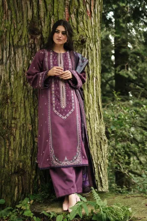 ZW22-2B | Zara Shahjahan Coco Winter Collection 2022 | Unstitched Embroidered Khaddar Linen  Suits
